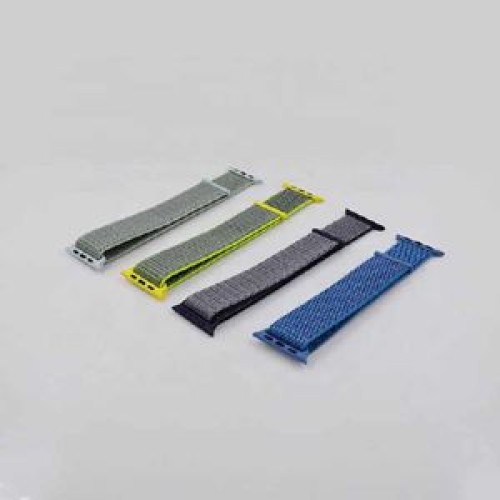 Custom Nylon Buckle Elastic Adjustable Strap Hook and Loop Watch Band With Buckle