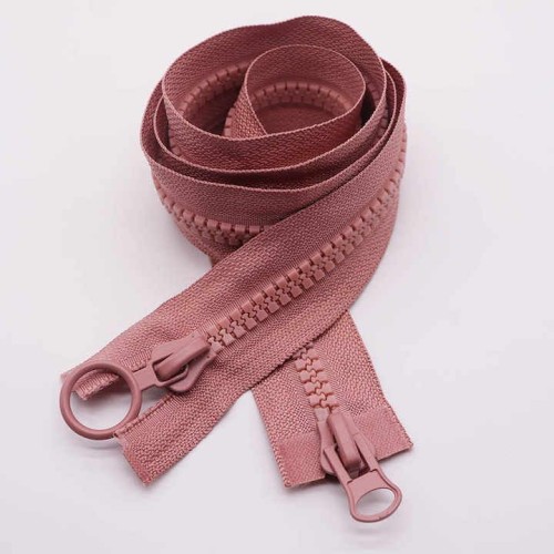 Two way open double sided resin zipper 2 way plastic zipper for clothes two way separating jacket zipper