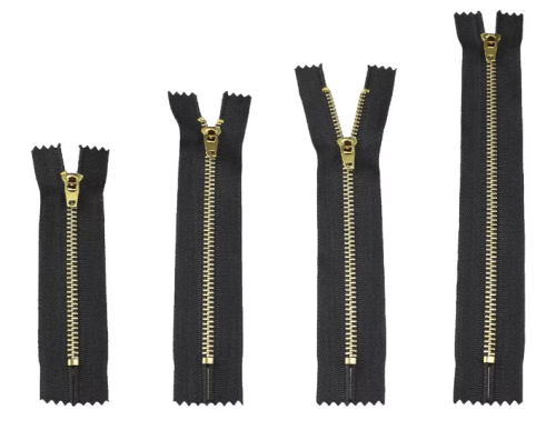 Self-Locking Zipper 3# 5# 8# Brass metal Closure Zipper Metal Material